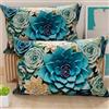 PETTI Artigiani Italiani - Coppia di Federe Cuscino 30x50 cm in Microfibra, Cuscini Arredo Camera da Letto, Divano, Salotto, Set 2 Fodere Copricuscino, Federa Floreale 05 15, 100% Made in Italy