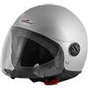 Scotland Motorcycle Dept 120001 Flash casco scooter con visiera lunga - Silver - L