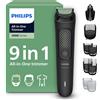 Rifinitore Multigroom Serie 3000 Tutto in Uno 9 in 1 - Rifinitore per Barba, Ca