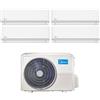 Midea Condizionatore Quadri Split Midea Elegance 9+9+9+18 con M4O-36FN8-Q R-32 Wi-Fi Optional