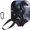 CNTDBU Black Dragon Pattern Pickleball Paddle Cover-Neoprene Paddle Case con Mesh Pocket, Moschettone per Borsa da Palestra