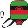 CNTDBU Custodia in neoprene con bandiera del Malawi, con tasca in rete, moschettone per borsa da palestra