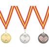 PATIKIL 2.7 Ping Pong Medaglie, 3pz Ping Pong Premio Medaglie Set Oro Argento Bronzo Medaglia con Nastro Rosso Giallo per Giochi Sport Competizioni