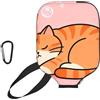 CNTDBU Custodia per pagaia in neoprene con tasca in rete, moschettone per borsa da palestra, motivo gatto arancione