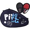 Generico per Racchette da Pong,Rigida Impermeabile,Copriracchetta Pong Portatile, Tracolla Regolabile, Scomparto Palline | per Attrezzatura Viaggi e Sport Outdoor