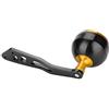 Chrees CNC - Impugnatura mulinello da pesca con raccordi, accessori di ricambio per la pulizia del pesce, pillola di presa modificata Leiqiang Wheel Wheel One Rocker Arm (38 mm, nero e dorato)