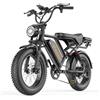 cysum BK: pneumatici larghi da 20 x 4,0 pollici, cambio a 7 marce, freni a disco meccanici anteriori e posteriori, bicicletta elettrica per adulti, batteria da 48 V e 20 Ah