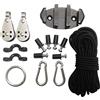 Fxzqgnh Kit Carrello per Ancora per Barca, Kayak O Canoa, Anello di Ancoraggio, Cuscinetto per Corda, Occhiello di Trazione