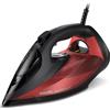 Philips serie 7000 DST7022/40 Ferro da stiro Ferro da stiro con piastra SteamGlide Plus 2800 W Nero, Rosso