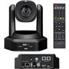HCSTVCON Telecamera PTZ NDI 4K, zoom ottico 20X AI Auto-Tracking NDI|HX2 con uscite LAN HDMI USB3.0 3G-SDI, videocamera per videoconferenza funziona con zoom, OBS, TikTok, YouTube, ecc