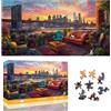 Zariocy Puzzle 1000 Pezzi Tramonto Urbano per Adulti - Forme Irregolari, Base Antipolvere - per i Momenti in Famiglia, Appassionati di Puzzle