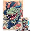 LKSDCBOT Puzzle da 1000 pezzi per adulti Drago giapponese Ukiyo Giocattoli educativi per l'apprendimento Giochi per famiglie Buon regalo 75x50cm