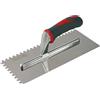 Faithfull Spatola dentata Faithfull impugnatura morbida per piastrelle 280x115mm 6mm | Spatola per piastrellatura con lama in acciaio inox e impugnatura ergonomica per l'applicazione di adesivo e malta