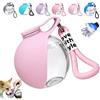 Generico Borraccia per Cani Portatile e Compatta - Bottiglia in Acciaio per Cani in Acciaio Inox da 285ml con Ciotola Pieghevole in Silicone Anti-Goccia (Rosa C 285ml-Trasparente)