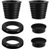Lyreh 4pz Set di Cuneo Porta Ombrellone, Include 2 Cono Ombrellone e 2 Anello Foro in Silicone Abbinati per Pali Fino a 3,8cm di Diametro Tavoli da Giardino Spiaggia e Patio