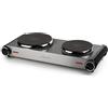Tristar KP-6248 Doppia Piastra Elettrica, Corpo in Acciaio Inox con 2 Bruciatori