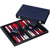 Philos Backgammon Blu - Medium - Pelle Sintetica