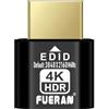 FUERAN Adattatore display virtuale USB-C Type-C 4K 60Hz DDC EDID Spina fittizia Emulatore display fantasma senza testa 2K1080P a 60Hz (4K-HDR (default3840X2160) 1080P120Hz)