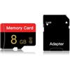 ESHAKHARE Scheda di memoria Micro da 8 GB con adattatore, C10/U1/UHS-I/A1, scheda TransFlash, scheda TF per tablet/smartphone/stampante/personal computer/console di gioco/fotocamera (rosso, 8 GB x 1)