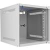 Extralink Armadio Rack 10 pollici 6U - Armadio di rete da 310 mm, fino a 30 kg, porta in vetro temperato, apertura a 180°, grigio - per rete domestica e apparecchiature informatiche