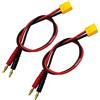 Onpro Yiqigou 2 pezzi XT60 XT-60 maschio spina connettori a 4,0 mm banana proiettile cavo equilibrio connettore con 30 cm 14awg silicone filo