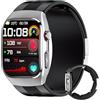 iSo Tech Smartwatch con Pompa ad Aria S100, 2,06 AMOLED Orologio Bluetooth Pressione Sanguigna con ECG, 24/7 Monitor Frequenza Cardiaca Sonno SpO₂ Temperatura HRV Stress, Nessun Abbonamento Richiesto