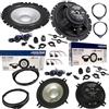 EvoTuning Kit 8 Casse Altoparlanti per Fiat Grande Punto, Punto Evo Anteriori e Posteriori* Alpine Sxe 1750S+1350S Set 2 Woofer 165 mm + 2 Woofer 13cm + 4 Tweeter +2 Coppie Anelli e Cavi Adattatori