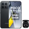 XIAOMI POCO F8 Pro 5G-Smartphone da 12+256GB,Tripla fotocamera da 50MP con OIS,Display AMOLED da 6,59" 120Hz,Snapdragon 8 Elite, Hypercharge 100W, Nero,incluso cuffie smart incluse nero