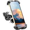CIRYCASE Porta Cellulare Bici, Aggiornato Protezione & Blocco Sicurezza Ruotabile 360°, Universal Supporto Telefono Bici Moto/Scooter Manubrio Stabilizzatori e Ammortizzatori per 4.7-6.8" Smartphone