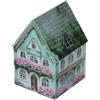 Hervit Contenitore in Vetro Cottage con Coperchio e Scatola Regalo - Diversi Colori - Casetta, Contenitori, Arredo, Decorazioni Casa, Scatola in Vetro, Regalo - 9x9x13cm