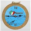 Generico Orologio in Ceramica e Sughero Design Napoli 19 cm BOMBONIERA