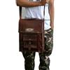 Borsa A Tracolla Vintage In Pelle Di Cammello Verticale Per Uomo Laptop
