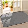 LEKEEPGO Zerbino Ingresso Interno 90 x 150 cm, Tappeto Ingresso Interno Antiscivolo, Assorbente Tappetino Entrata Lavabile per Casa Porta, Corridoio, Grigio chiaro