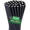 wisefood Cannucce di carta monouso - 500 pezzi Ø 6 mm x 20 cm - nero - cannucce stabili in carta, compostabili e biodegradabili - 100% senza plastica, ecologiche