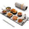 itrusou Tappetino riscaldante per alimenti (90x40cm) - iTRUSOU Vassoio riscaldante elettrico grande: 7 livelli temp, 500W, timer 99h - Tappetino arrotolabile XL per feste e buffet