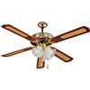 Kooper 2172386 Ventilatore da Soffitto Windy con 5 Pale, 65 Watt, Marrone