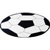 ZGCXRTO Tappeto Da Calcio,Rotondo Tappeto Da Calcio,Nero Bianco Calcio Antiscivolo Tappeto Rotondo Tappeti Per,Tappeto Da Calcio Della Camera Da Letto,Per Area Giochi Soggiorno Camera Letto