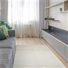 ECOMMERC3 Soft - Tappeto soggiorno a pelo medio bianco 60 x 120 cm con texture morbida e imbottita | Tappeto antiscivolo in poliestere e 3D backing | Tappeto lavabile in lavatrice