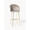 Westwing Collection Sedia da bar in velluto Luisa -