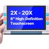 VEVOR Lente d'ingrandimento digitale portatile, touchscreen da 8 pollici, lente di lettura elettronica, ausilio alla lettura per ipovedenti, zoom da 2x a 20x, con obiettivo autofocus da 13 MP, 26 modalità di colore, uscita HDMI, memoria da 16 GB
