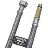 LICHTBLAU Tubo flessibile in acciaio inox, 80 cm, lunghezza 3/8 pollici su M8, adatto per acqua potabile, rubinetto, valvola angolare, tubo corazzato, rubinetto da cucina