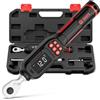 VANPO Chiave Dinamometrica Digitale 1/4, 0.6-12NM Elettronica Chiave Dinamometrica con Display LCD, 4 Unità, Avviso Acustico e Colori, Cricchetto Reversibile ±2% per Bici & Precisione Riparazione