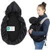 Zamboo Copri Marsupio Neonato Universale | Protezione Antivento in Caldo Pile, Compatibile con molti marsupi frontali | Certificata OEKO-TEX Standard 100 - Nero
