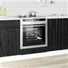Augerlite Lavastoviglie Lucca in rovere nero, 60 x 46 x 81,5 cm, per interni, durevole, facile da pulire, complemento per cucina moderna, spazio e ordine