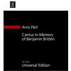 Universal Edition Cantus in Memory of Benjamin Britten