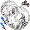 Wipac Faro A Led Xenon Alogeno Domato Cristallo Chiaro Per Auto Classica 7" Non Pilota