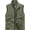 Lggwunsi gilet uomo da lavoro estivo, Gilet Uomo Estivo Traspirante Sportivo Giubbino Smanicato Elegante Leggero Cargo Giacca Senza Maniche Multitasche Smanicato Outdoor Giubbino da Trekking, Giallo, 6XL