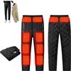 RIEONA Pantaloni Riscaldati per Uomo Donna, Leggings Riscaldanti Elettrici USB Foderati in Pile, Pantaloni della Tuta Invernali All'aperto, 10 Zone di Riscaldamento (Size : 5XL)