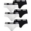 Puma - Slip da uomo, confezione da 6 bianco/nero (301). L
