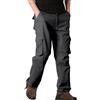 Generisch Pantaloni cargo da uomo, estivi, taglio dritto, pantaloni da lavoro, gamba larga, per il tempo libero, leggeri, traspiranti, semplici, per attività all'aria aperta, pantaloni da trekking, grigio., 48